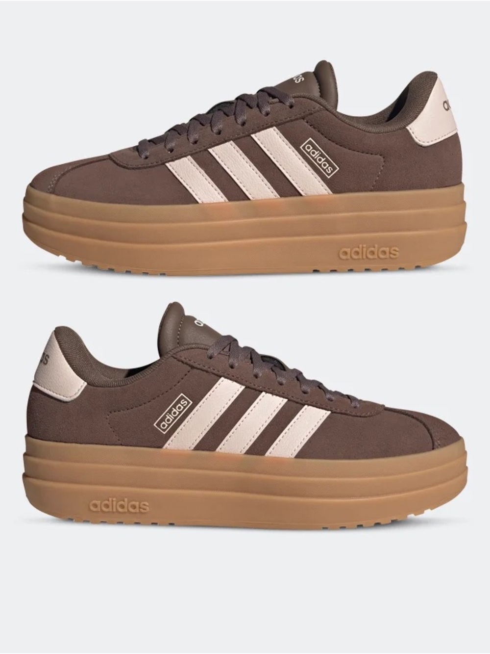 Adidas VI Court Bold Platform Sneaker Brown and Pink